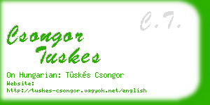 csongor tuskes business card