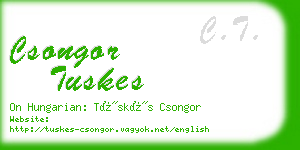 csongor tuskes business card